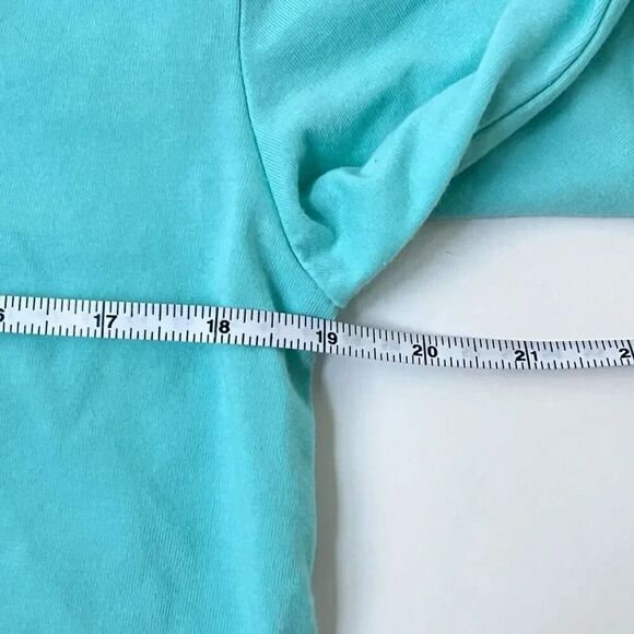 THEREABOUTS World Changer Shirt Girls Large 14/16 Sparkling Mint Crew Neck L/S - Picture 5 of 7